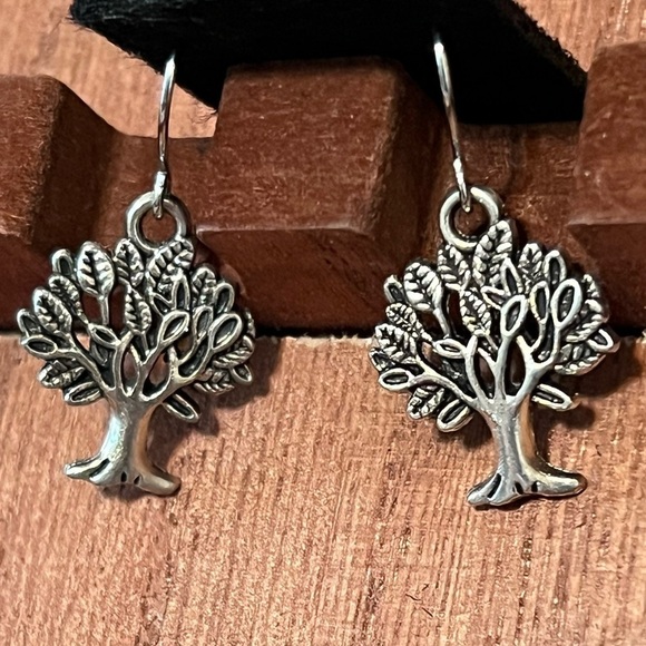 Tree earrings, BN - Picture 2 of 2